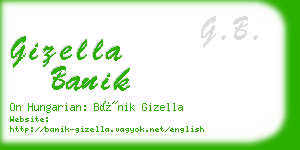 gizella banik business card